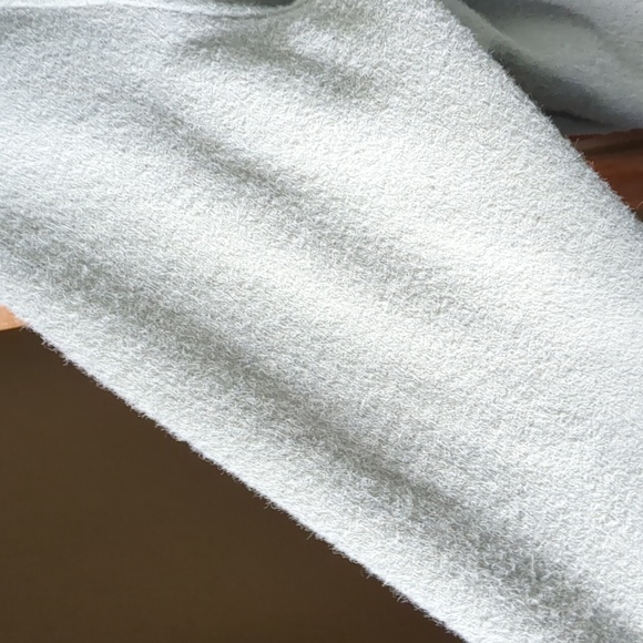 JOIE* sage green woolly feel cropped long sleeve button front collared shaket XL - Picture 3 of 14